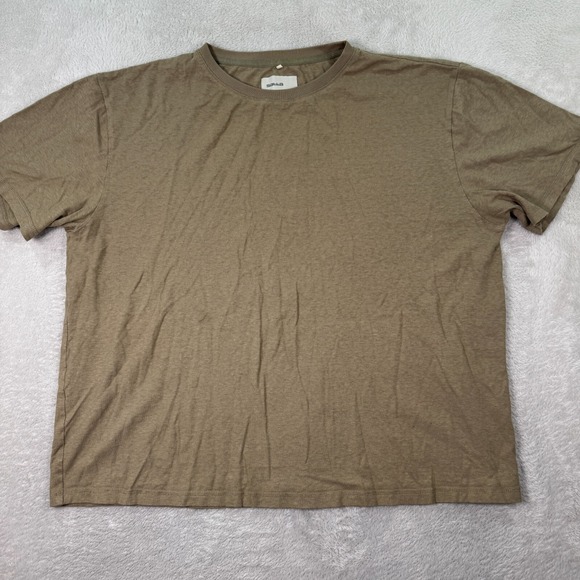 Satta T-Shirt Mens XL Brown Organic Cotton Blend Short Sleeve Crew Neck Pullover - Picture 1 of 6